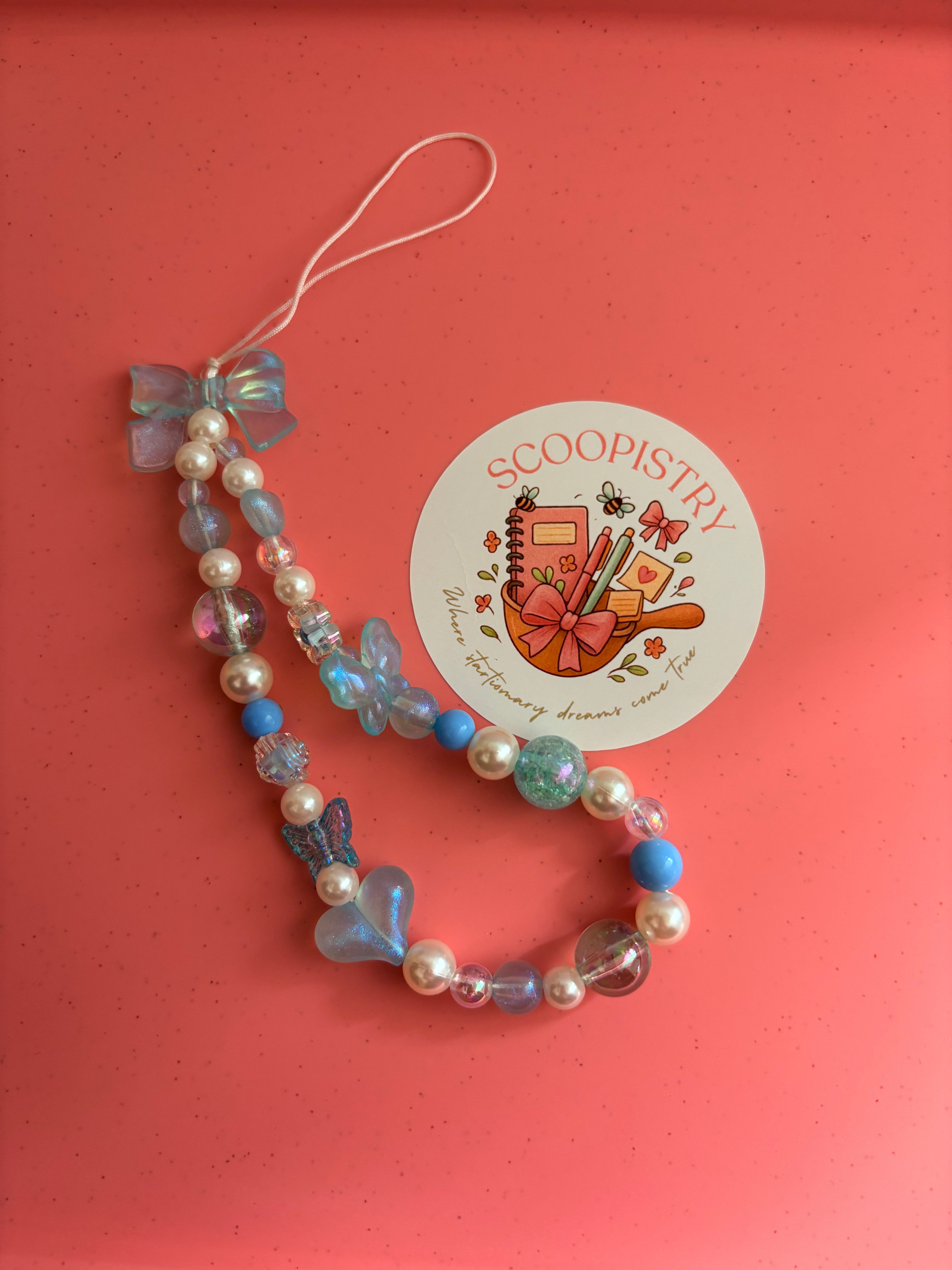 Blue Phone Charm
